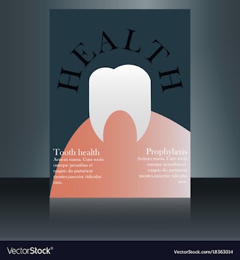 Medical brochure design template flyer with vector image