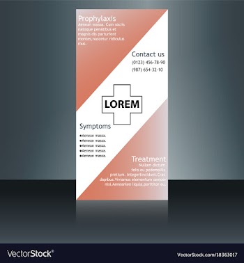 Medical brochure design template flyer with vector image