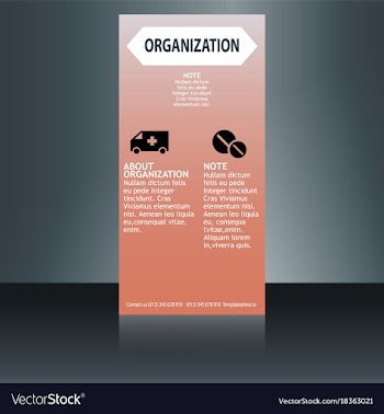Medical brochure design template flyer with vector image