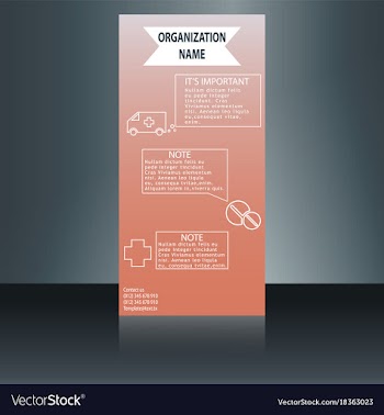Medical brochure design template flyer with vector image