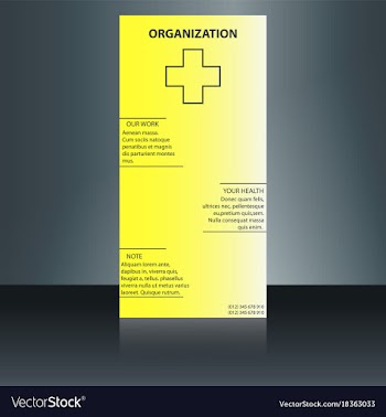 Medical brochure design template flyer with vector image