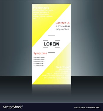 Medical brochure design template flyer with vector image