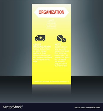 Medical brochure design template flyer with vector image