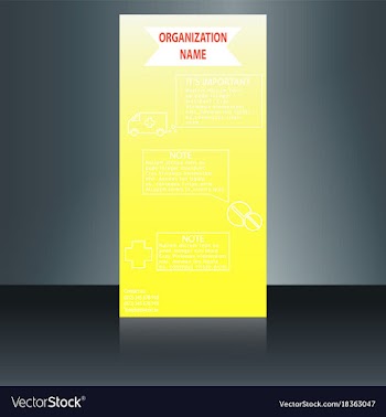 Medical brochure design template flyer with vector image