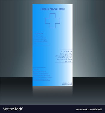 Medical brochure design template flyer with vector image