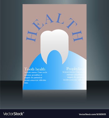 Medical brochure design template flyer with vector image