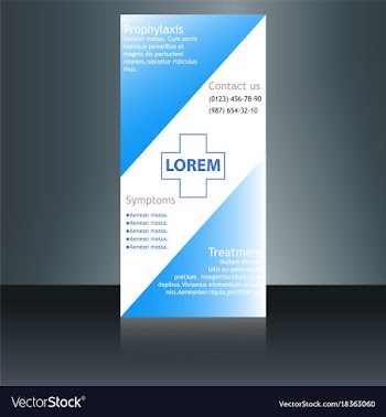 Medical brochure design template flyer with vector image