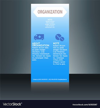 Medical brochure design template flyer with vector image