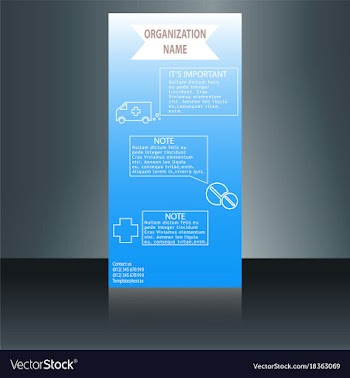 Medical brochure design template flyer with vector image