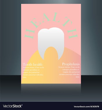 Medical brochure design template flyer with vector image