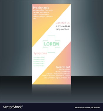 Medical brochure design template flyer with vector image