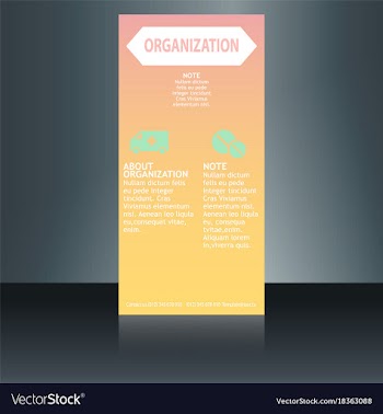 Medical brochure design template flyer with vector image