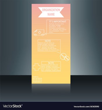 Medical brochure design template flyer with vector image
