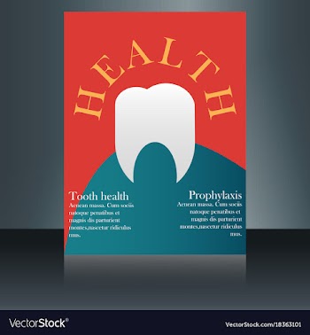 Medical brochure design template flyer with vector image