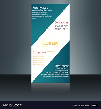 Medical brochure design template flyer with vector image