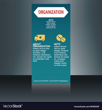 Medical brochure design template flyer with vector image