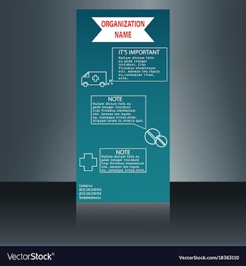 Medical brochure design template flyer with vector image