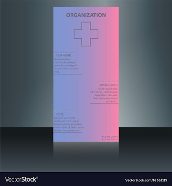 Medical brochure design template flyer with vector image
