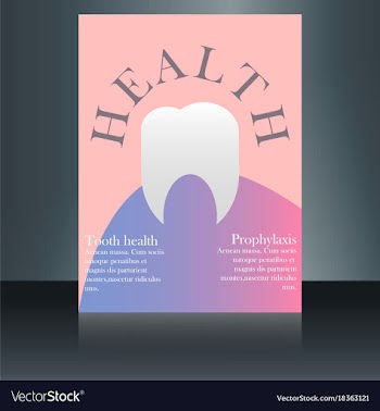 Medical brochure design template flyer with vector image