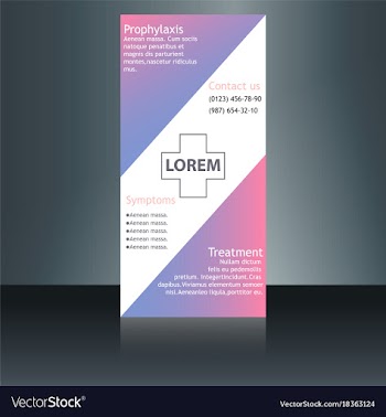 Medical brochure design template flyer with vector image