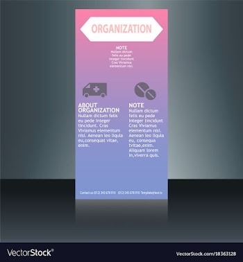 Medical brochure design template flyer with vector image