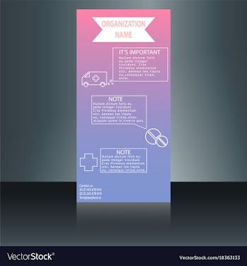 Medical brochure design template flyer with vector image