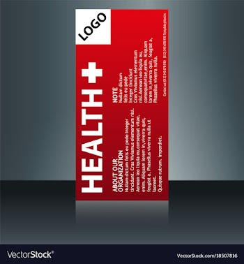 Medical brochure flyer design template a4 size vector image