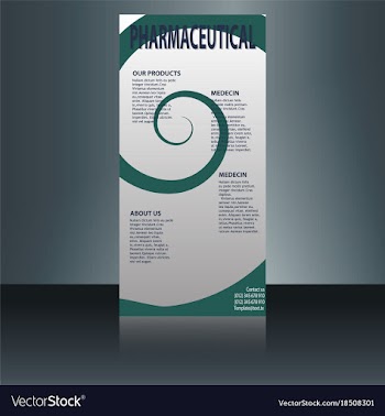 Medical brochure flyer design template a4 size vector image