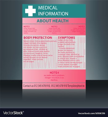 Medical brochure flyer design template a4 size vector image