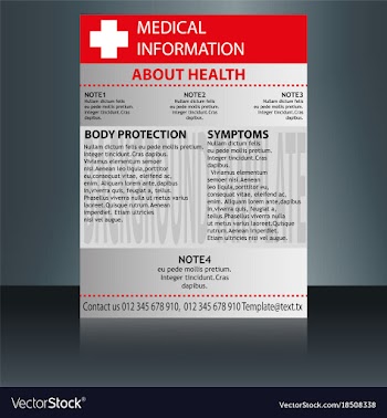 Medical brochure flyer design template a4 size vector image