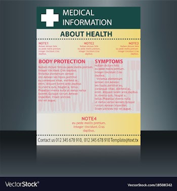 Medical brochure flyer design template a4 size vector image