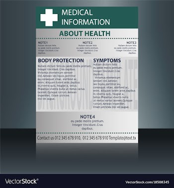 Medical brochure flyer design template a4 size vector image