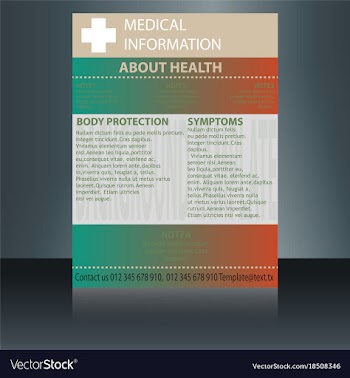 Medical brochure flyer design template a4 size vector image