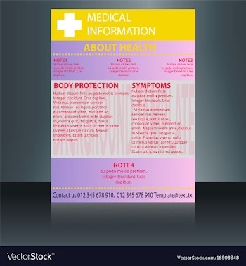 Medical brochure flyer design template a4 size vector image