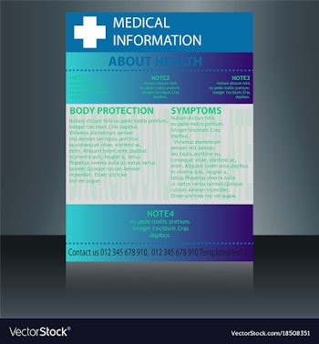 Medical brochure flyer design template a4 size vector image