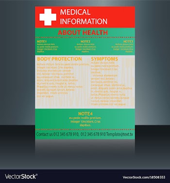 Medical brochure flyer design template a4 size vector image