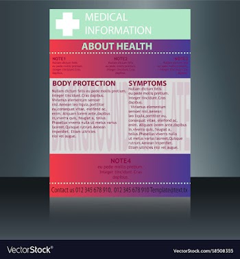 Medical brochure flyer design template a4 size vector image