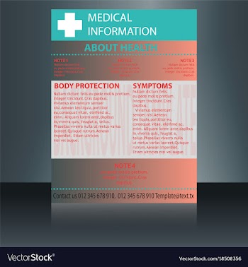 Medical brochure flyer design template a4 size vector image