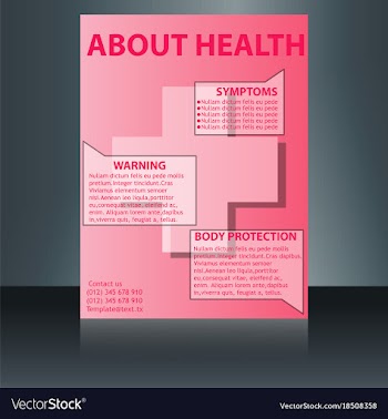 Medical brochure flyer design template a4 size vector image