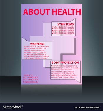 Medical brochure flyer design template a4 size vector image