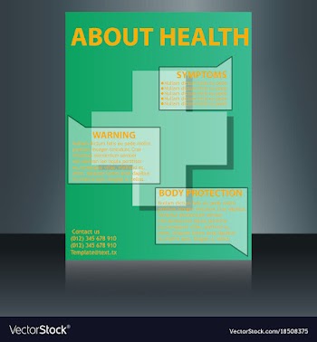 Medical brochure flyer design template a4 size vector image