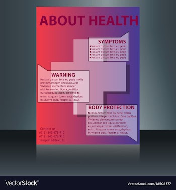 Medical brochure flyer design template a4 size vector image