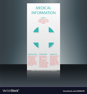 Medical brochure flyer design template a4 size vector image
