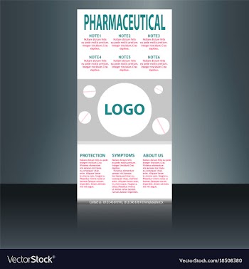Medical brochure flyer design template a4 size vector image