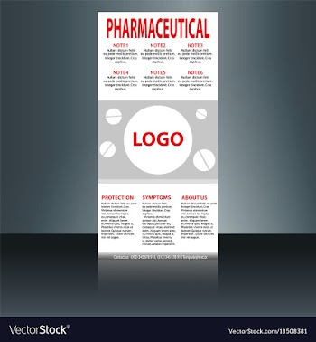 Medical brochure flyer design template a4 size vector image