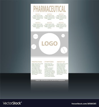Medical brochure flyer design template a4 size vector image