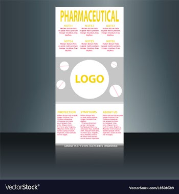 Medical brochure flyer design template a4 size vector image