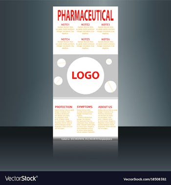 Medical brochure flyer design template a4 size vector image