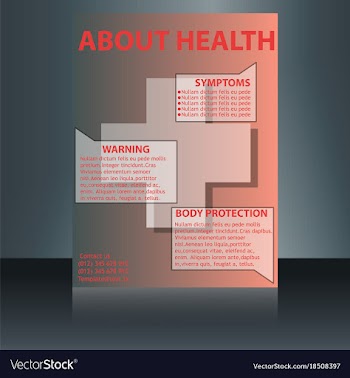 Medical brochure flyer design template a4 size vector image