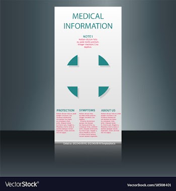 Medical brochure flyer design template a4 size vector image